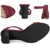 Perphy Women's Scalloped Chunky Heels Ankle Strap Sandals - 3 of 4