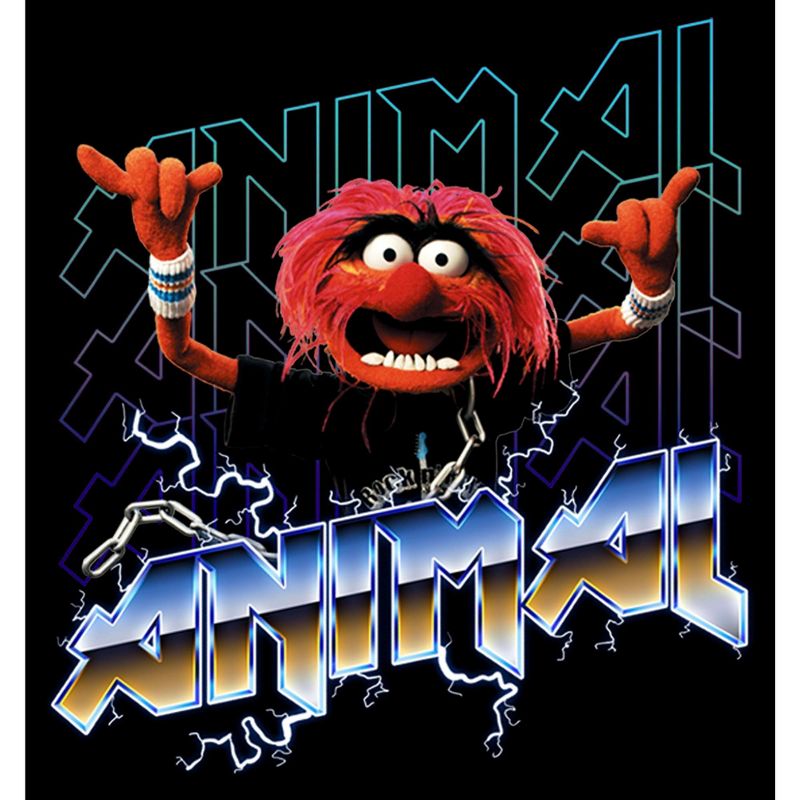 Men's The Muppets Animal Metal  T-Shirt - Black - 5X Large, 2 of 3