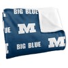 Millikin University Logo Pattern Silky Touch Blanket White 50x60 - 3 of 4