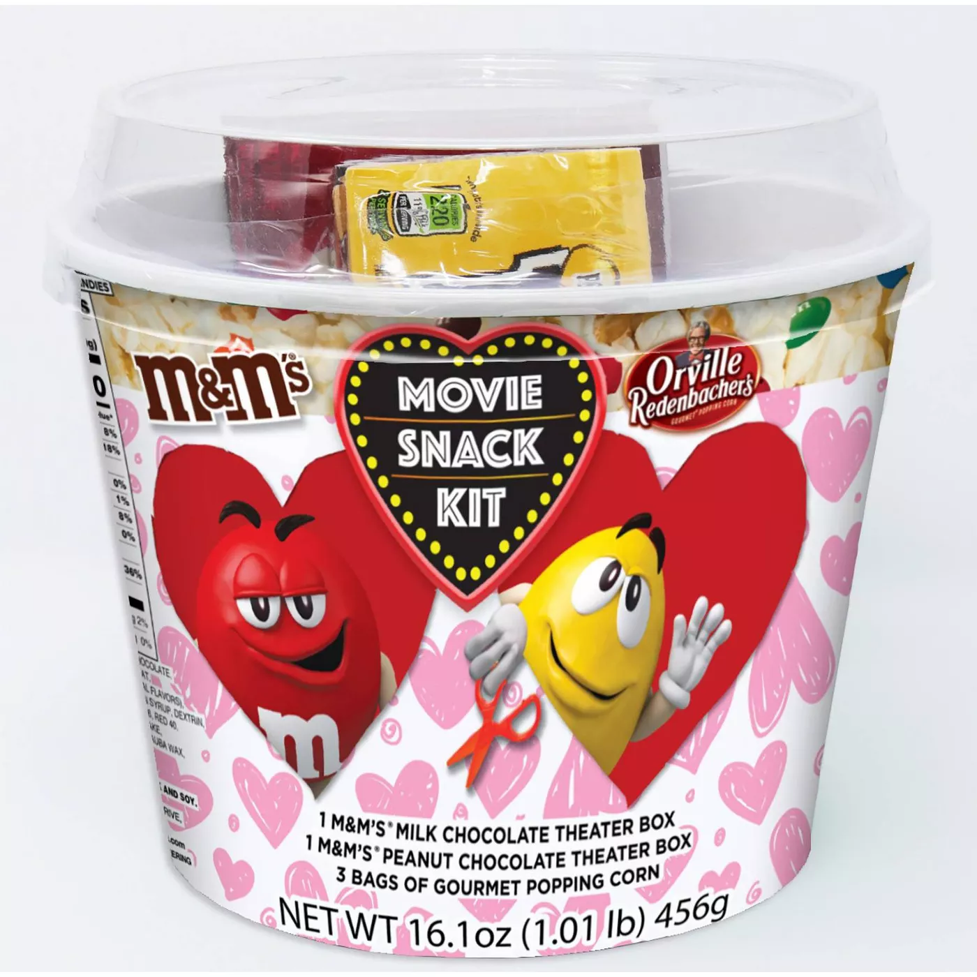 CandyRific Valentine's Day M&M's Movie Popcorn Bucket - 16.1oz - image 1 of 1