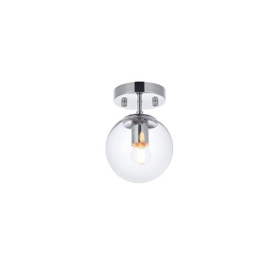 Mimi Chrome and Clear Glass Round Sconce