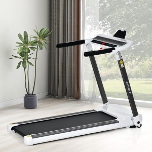 HFYee Walking Pad Treadmill 330 LB Capacity with Armrest, LED Display and 3.5 Silent Motor, Portable Treadmill for Home Gym, 0.8 to 14 MPH - 1 of 4