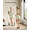 63 x 20 Inches, Rectangle Full Body Mirror with Stand, Aluminum Alloy Frame Floor Mirror, Tempered Glass - 2 of 4