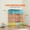 VEVOR Large 4-tier Cat Cage, 41 x 28 x 55", Detachable Metal Wire Cat Enclosure, with 4 Front Doors Hammock Ramp ladders, Indoor & Outdoor Crate - 3 of 4