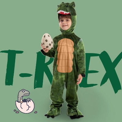 Joyfy Kids' Halloween Costume Outfit Dinosaur Jumpsuit with Egg for Kids Toddler Halloween Dress-up Party