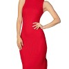 Slickblue Women's Sleeveless Maxi Dress, Rib Knit Mock Neck with Slits, Fitted Style, 5 Color Options, Size S-L - 3 of 4