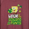 Women's - SpongeBob Squarepants - Luck Of The Square Pants Lightweight French Terry Wide Neck Long Sleeve Shirt - 2 of 4