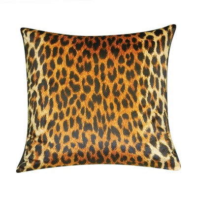 18"x18" Jazzy Leopard Square Throw Pillow - Edie@Home