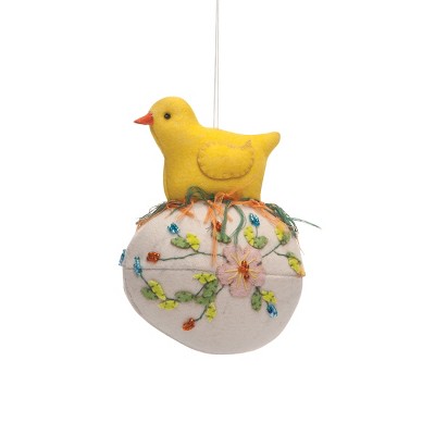 Gallerie II Penny Square Chick on Egg Ornament