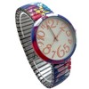 Olivia Pratt Big Dial Easy Reader Watch Floral Elastic Stretch Band Wristwatch Women Watch - 3 of 3