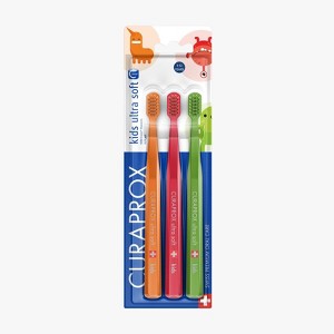 Curaprox CS Kids Trio, Ultra Soft Toothbrush for Gentle and Effective Daily Care,  3-Pack - 1 of 4