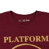 Seven Times Six Harry Potter Shirt Men’s Platform 9 3/4 Gold Logo Graphic Print Crewneck Tee Maroon - 3 of 3