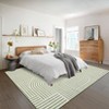 Modern Machine Washable Abstract Area Rug Non Slip Non Shedding Soft Striped Floor Cover Low Pile Foldable Accent Indoor Rug for Living Room Bedroom - 3 of 4