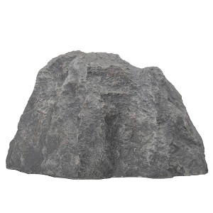 Gardenised Decorative Outdoor Weather-Resistant Artistic Artificial Faux Stone Rock, Garden Patio Granite Grey Fiberglass Stone - 1 of 4