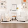 COMHOMA Mid-Century Modern Accent Chair, 23" W Oversized Seat, Linen Upholstery with Foam Cushion - 4 of 4