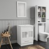 ELECWISH 24 in. W x 18 in. D x 32-1/2 in. H Bath Vanity Cabinet Only in White with Mirror - 4 of 4