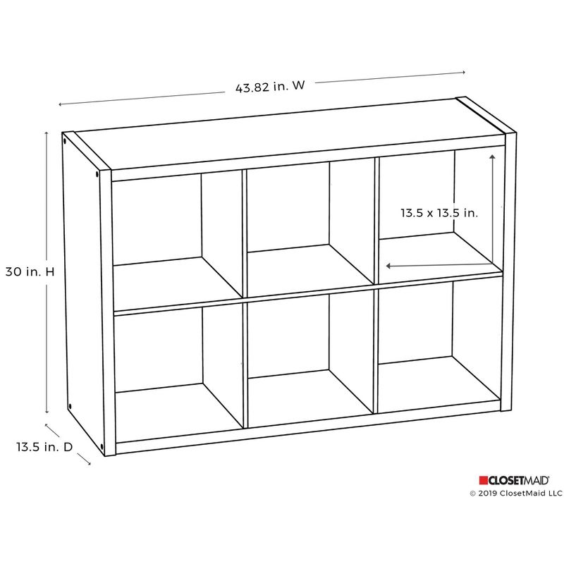 ClosetMaid 6 Cube Organizer Shelf in Graphite Gray Finish - ClosetMaid, 5 of 6