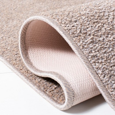 Taupe Non-Slip Synthetic Area Rug with Gel Backing
