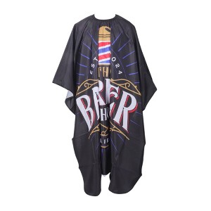 Unique Bargains Print Hair Cut Barber Cape Black White 1 Pc - 1 of 4