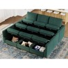 Belffin Corduroy Modular Sectional Sleeper Sofa 9 Seat Convertible with Storage Ottomans Modular Sectional Couch Bed for Living Room - 4 of 4