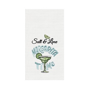 C&F Home "Salt & Lime It's Margarita Time" Waffle Weave Dishtowel - 1 of 3