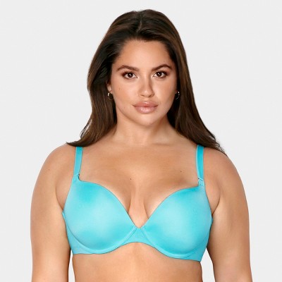 Smart & Sexy Women's Perfect Push Up Bra Aquamarine 34dd