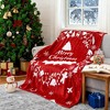 Lomsoe Christmas Flannel Throw Blanket for Couch, Soft Fuzzy Cozy Blankets for Winter, Green Reindeer Patternt Decoration Blanket. - 2 of 4