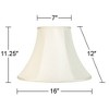 Imperial Shade Set of 2 Bell Lamp Shades Cream Medium 7" Top x 16" Bottom x 12" High Spider Replacement Harp and Finial Fitting - 4 of 4