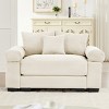 Oversized Chair and a Half in Corduroy with Thick Cushions and Armrests, Comfy Deep Seat Cloud Sofa for Living Room or Reading Nook–The Pop Home - 3 of 4