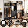 Besiost Freestanding Closet System with Hanging Rods and Mirror, Closet Storage Cabinet with Drawer and Shelves - 3 of 4