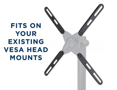 Heavy Gauge Steel Black Fixed Wall Mount Adapter Kit for TVs up to 55"
