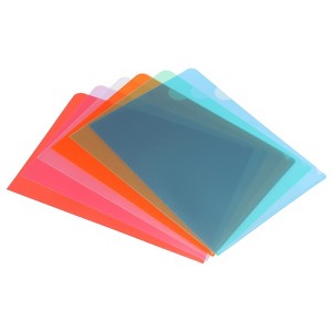 Unique Bargains L-Type Clear Multicolored File Project Pockets - 1 of 4