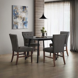ChaletPosh 5 Pieces Dining Set with Linen Cover Dining Chair - 1 of 4