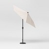 8' Round Solid Solar Outdoor Patio Market Umbrella with Black Pole - Threshold™ - 3 of 4