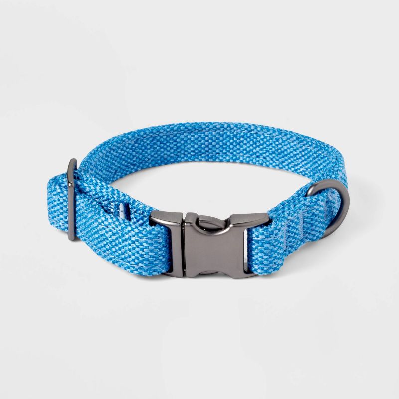 Tweed Fashion Adjustable Dog Collar - Blue - Boots & Barkley™, 1 of 5