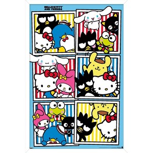 Trends International Hello Kitty and Friends: 21 Core - Group Photos Framed Wall Poster Prints - 1 of 4