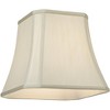 Imperial Shade Set of 2 Square Lamp Shades Creme Medium 8" Top x 16" Bottom x 11" Slant Spider with Replacement Harp and Finial - 3 of 4