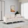 Aortzio 92.33"W 3-Seater Upholstery Convertible Sectional Corduroy Sofa With USB Port,2 Cup Holders - 2 of 4