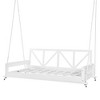 Okak Acacia Wood Porch Swing Bed,Twin Size Outdoor Hanging Bench Swing with 16.4ft Ropes,Patio Swing Chair for Garden,Backyard,Patio - 2 of 4