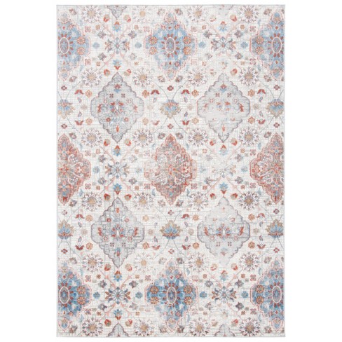 Shivan Shv148 Power Loomed Area Rug - Ivory/rust - 9'x12' - Safavieh ...