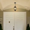Glass/Metal Outdoor Pendant Lamp Black - LNC - 3 of 4