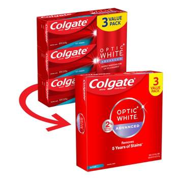 Colgate Optic White Advanced Whitening Toothpaste - Icy Fresh - 3.2oz