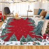 Fulvari Snowman House Pine Tree Christmas Area Rug,Xmas Home Decor Low-Profile Washable Area Rugs for Entryway Bedroom Living Room - 4 of 4