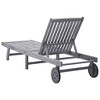 vidaXL Sunlounger Grey wash Solid Acacia wood Standard Height-Adjustable - 4 of 4