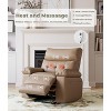 Oversized Wide Recliner Chair with Heat & Massage, 27"W Faux PU Leather Manual Recliner for Adults, Comfort Lazy Chair with 1.5X Sponge Filling - 4 of 4