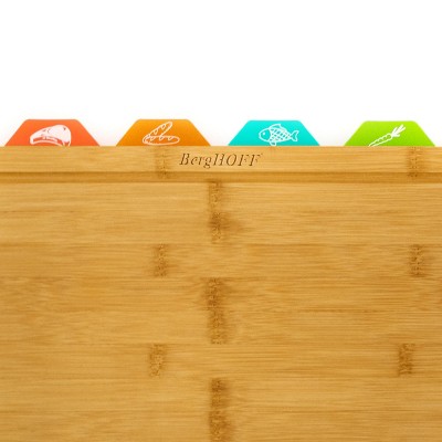 Bamboo Wood 5-Piece Microbe-Resistant Cutting Board Set