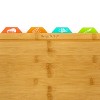 BergHOFF Bamboo Cutting Board with 4Pc Flexible Plastic Cutting Board Inserts, 16.5x 11.8x 1.1" - 4 of 4