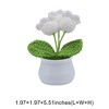 Unique Bargains Artificial Plants Hand-Knit Lily of the Valley DIY Pot Yarn 1.97"x1.97"x5.51" 1 Pcs - 3 of 4
