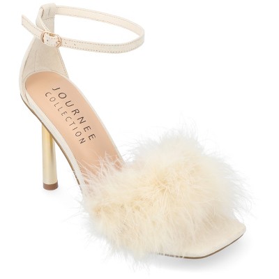 Journee Collection Womens Odete Mid Heel Open Toe Pumps