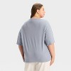 Women's Johnny Cash "Man in Black" Short Sleeve Graphic Oversized T-Shirt - Blue - 2 of 3
